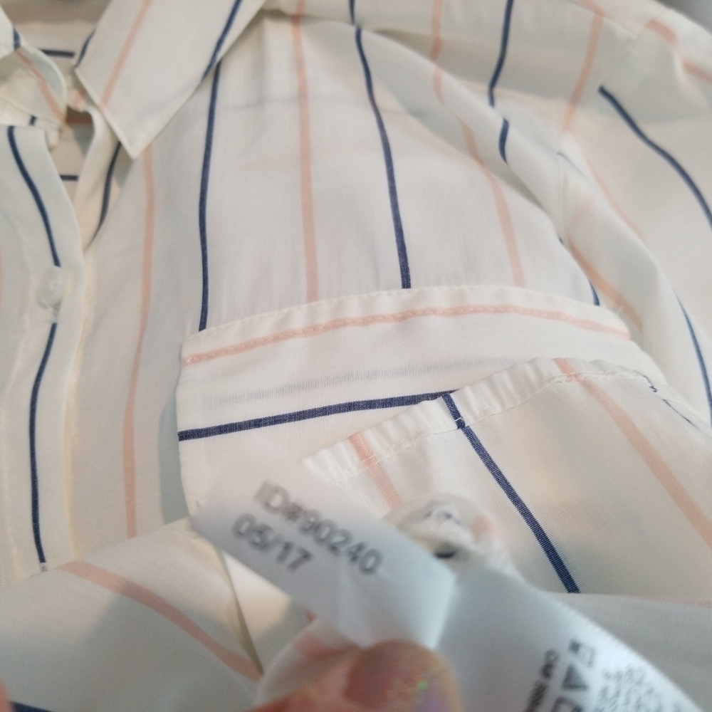 Express Portofino Striped Button Down Shirt - Picture 6 of 6